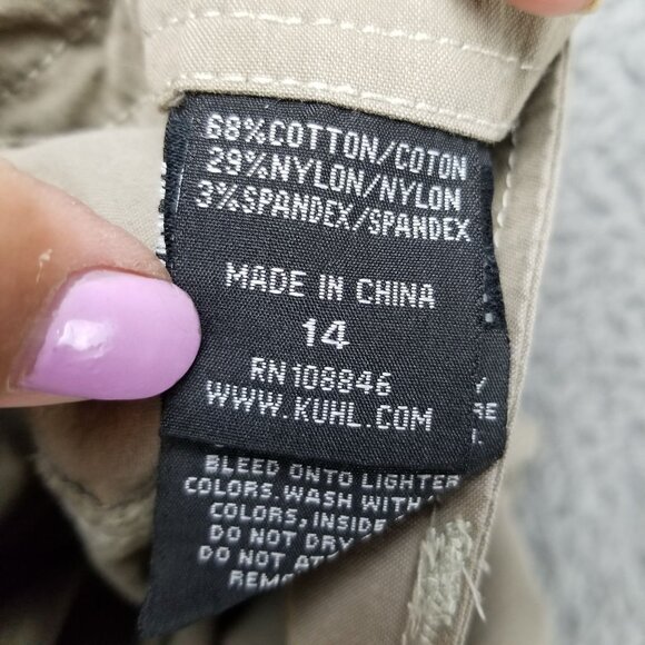 Kuhl Pants Womens 14 Tan Stretch Roll Tab Cargo Gorpcore - Picture 16 of 16